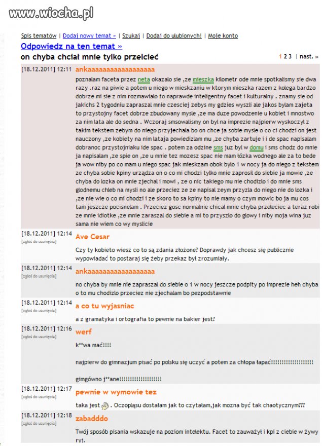 On chyba chciał ją tylko przelecieć