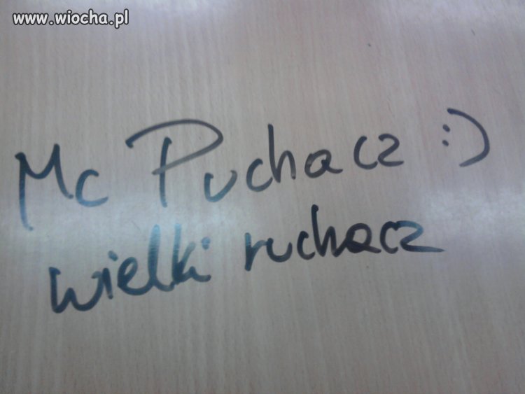 Mc Puchacz Wielki Ruchacz zawitał na ławce?