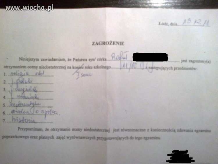 Nie ma to jak pochwalić się ocenami.