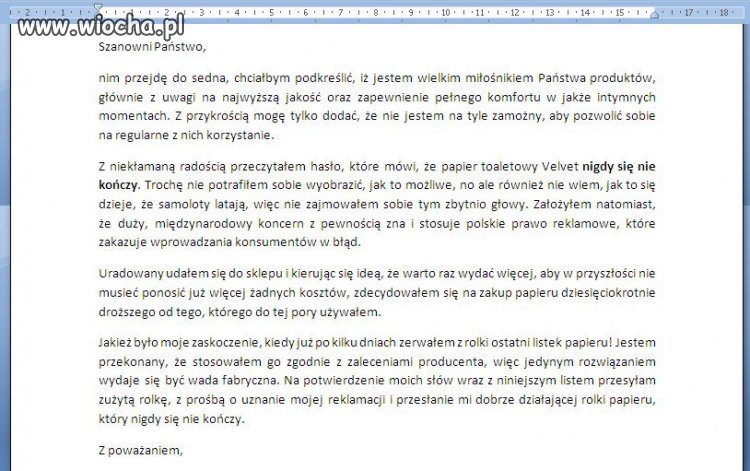 Bo miał się nie kończyć nigdy!