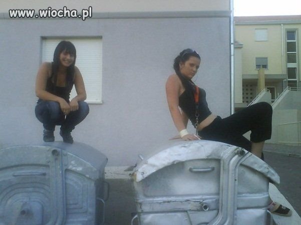 Greenpeace? Bo po co inaczej włazić na śmietnik