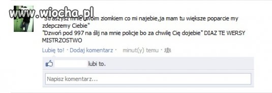 Kolejny koleś myślący pięścią