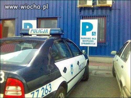 Policja - niepełnosprawni umysłowo.