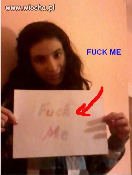 Super zdjęcie na fejsbuka z napisem ''Fuck Me''.