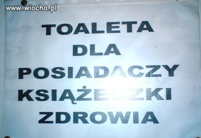 Toaleta dla wybrańców