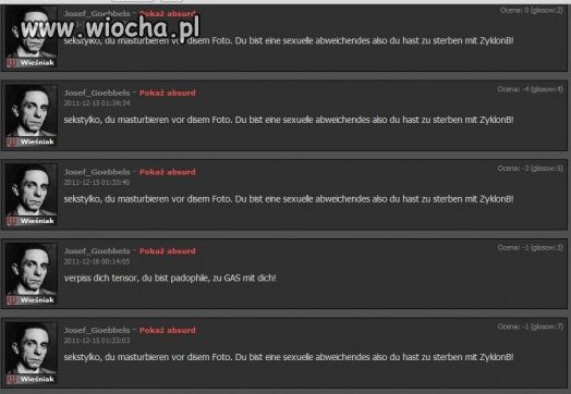 Pod różnymi zdjęciami wciąż ten sam komentarz