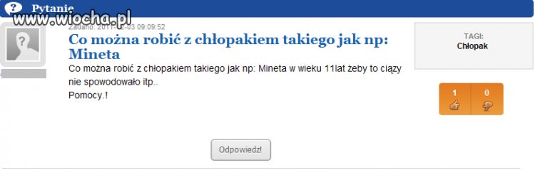 Mineta w wieku 11 lat