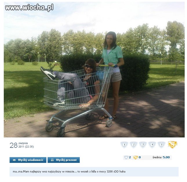 Lans w wózku z Lidla 