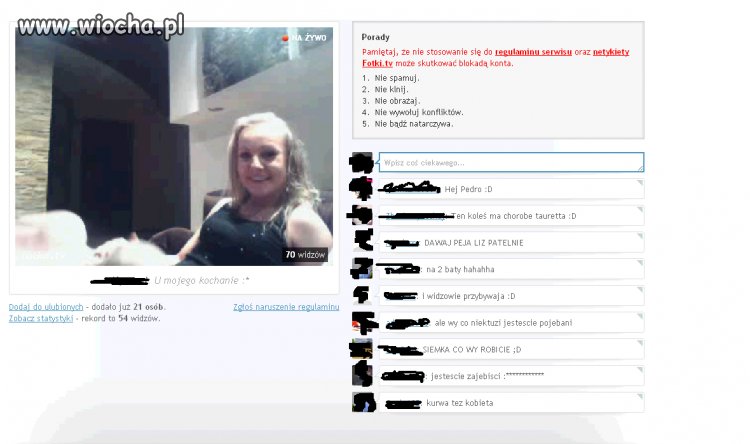 Minetka przed kamerą