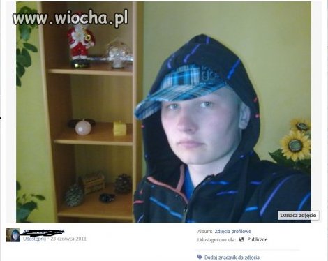 Jest kaptur na głowie, jest gangster