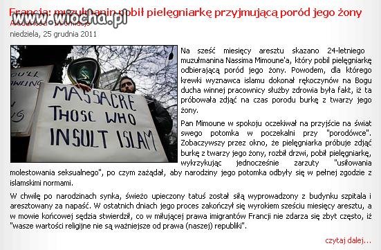 Czasami jestem za rozdziałem religii od państwa