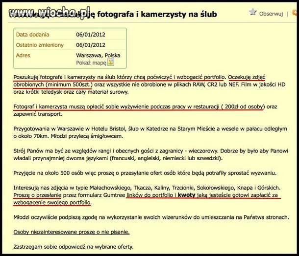 Ogłoszenie.