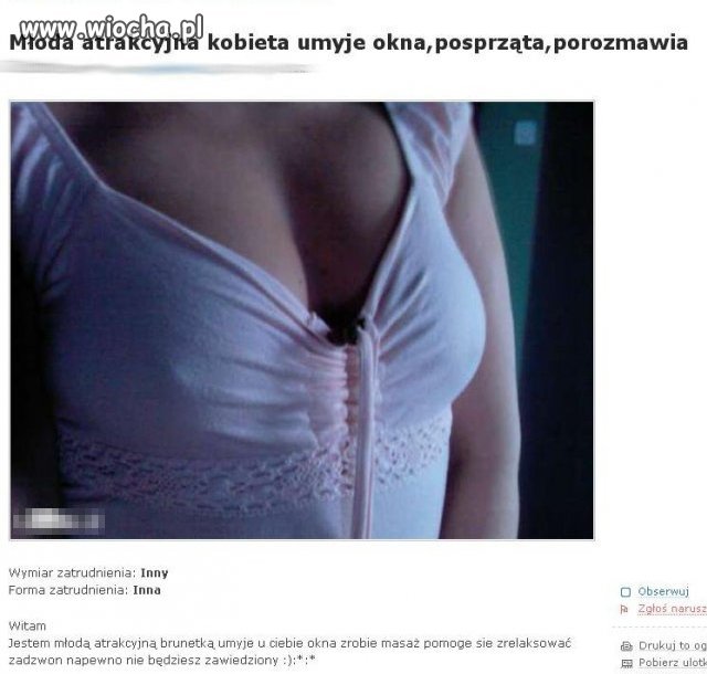 Nie ma to jak ogłoszenie w dziale o pracę