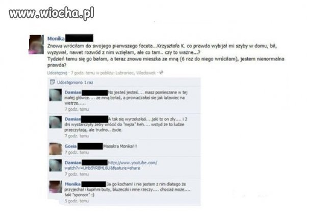 Przynajmniej się przyznała, że jest nienormalna