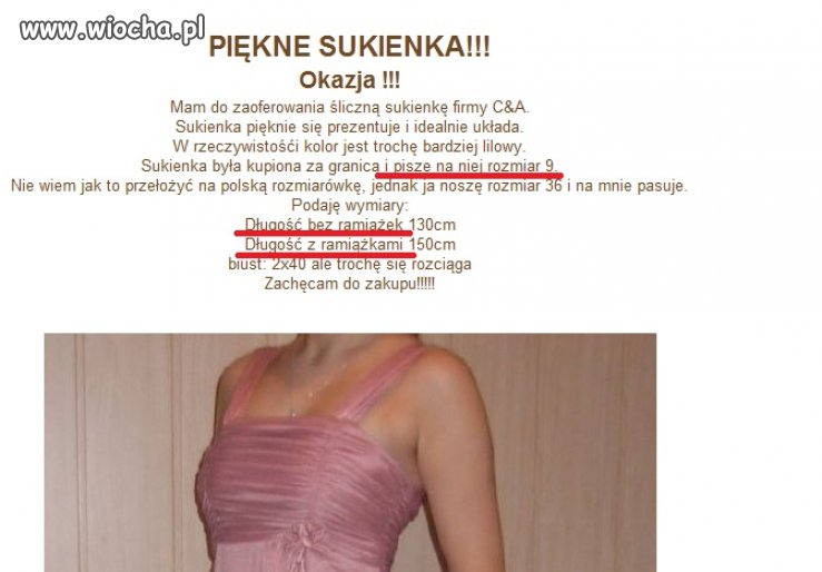 Ogłoszenie na allegro...