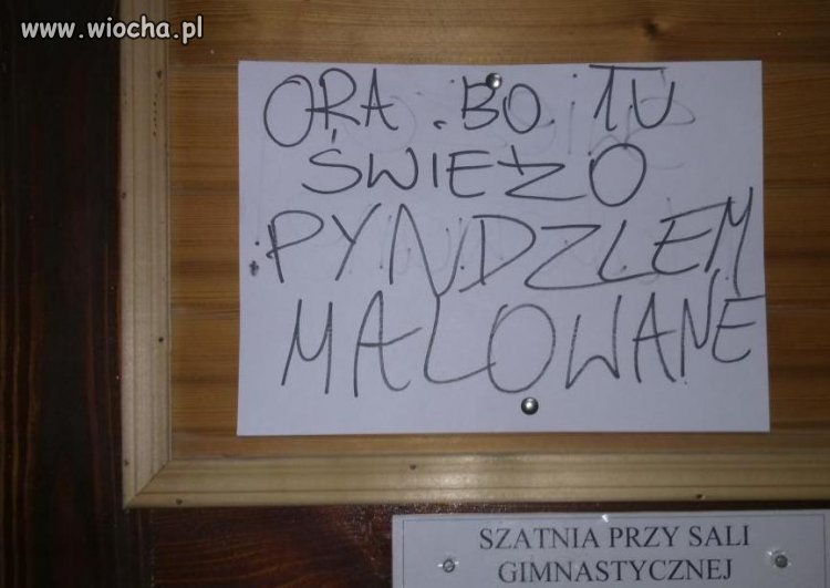 Ostrzeżenie przed uczniami
