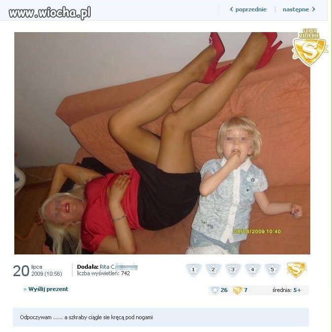 Kochająca mamusia odpoczywa