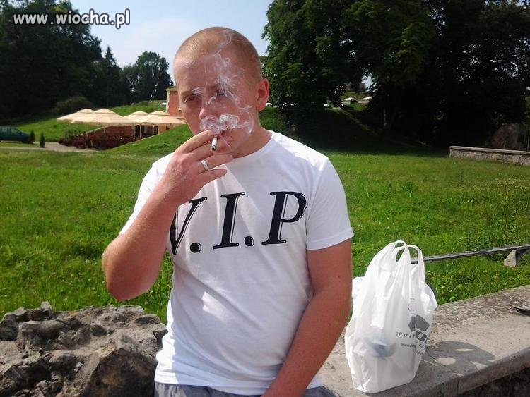 Rudy kasztan z fają + koszulka Vip