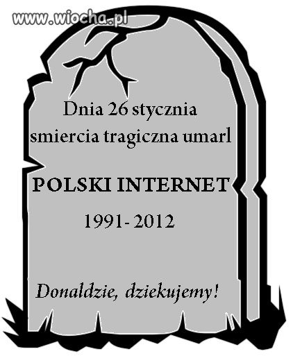 Śmierc polskiego internetu,  żył 21 lat