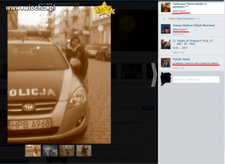 Lans na policję i niewinna minka 