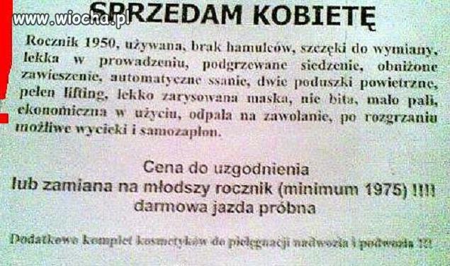 Ogłoszenie "motoryzycyjne" ?
