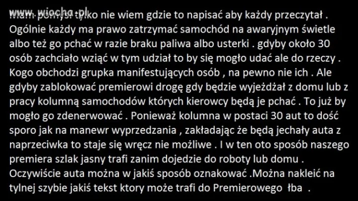Pomysł  na protest 