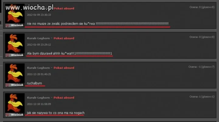 Wiocha na wiocha PL, takim powinno się konta ban..