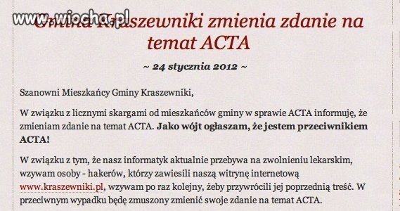 Gdyby tak Polski rząd zmienił zdanie...