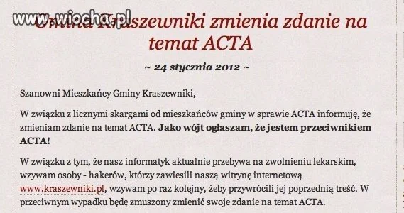Gdyby tak Polski rząd zmienił zdanie...