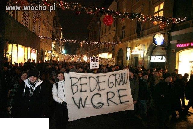 ''Bede grau w gre''  - protest przeciw ACTA