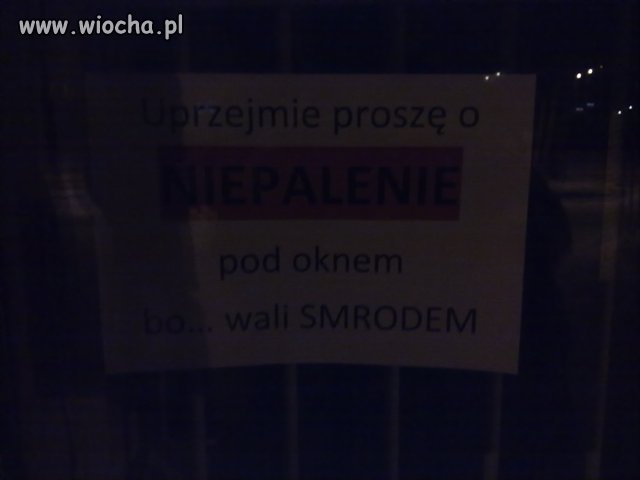 Prośba dla palaczy