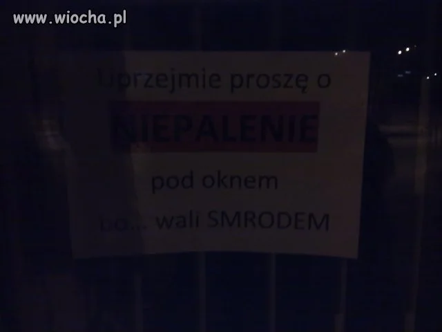 Prośba dla palaczy