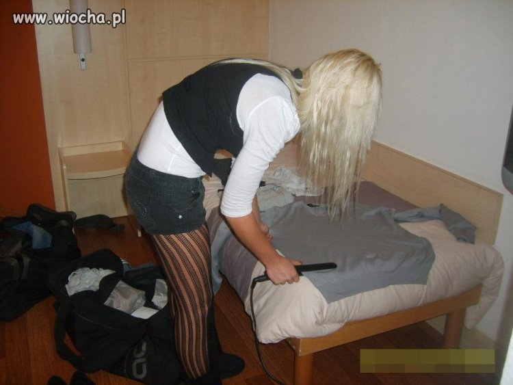 Prasowanie według blondynki