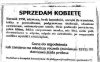 Sprzedam Kobietę