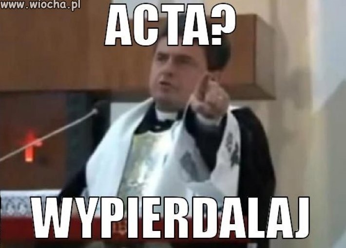 ACTA, wiocha na facebooku.
