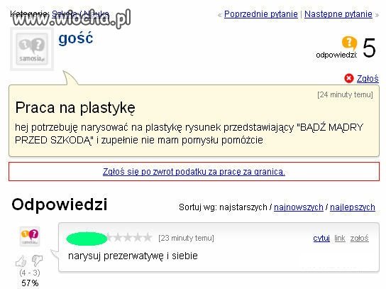 Brak pomysłu na pracę z plastyki?