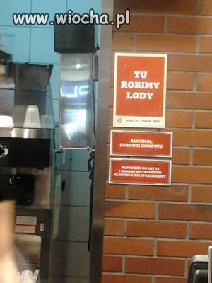 W restauracji  burger king Krk galeria ECE