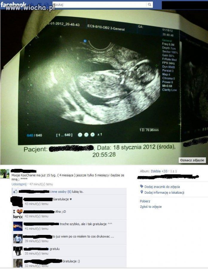 15 lat i dziecko + świetne komentarze znajomych