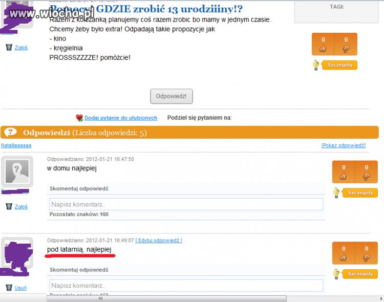 13 urodziny razem z koleżanką