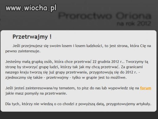 A czy Ty przetrwasz koniec świata?