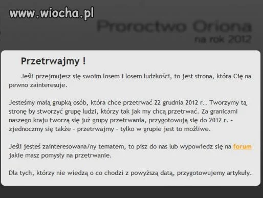 A czy Ty przetrwasz koniec świata?