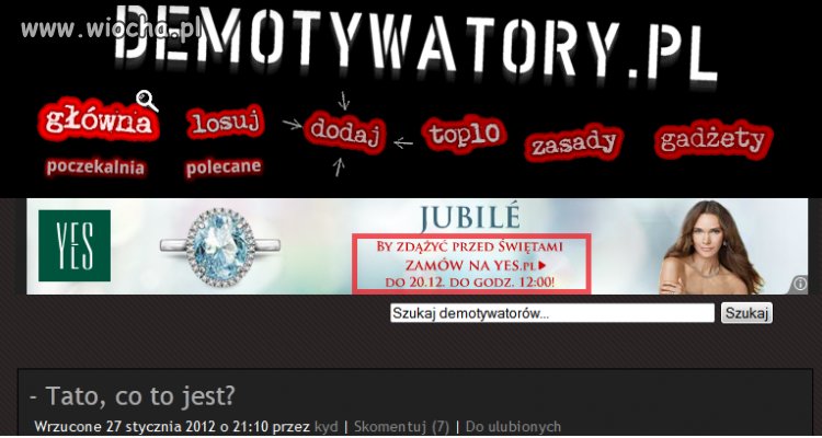 I reklama sama się demotywuje 