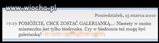Galerianka w Biedronce ...
