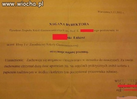 Nagana dyrektora