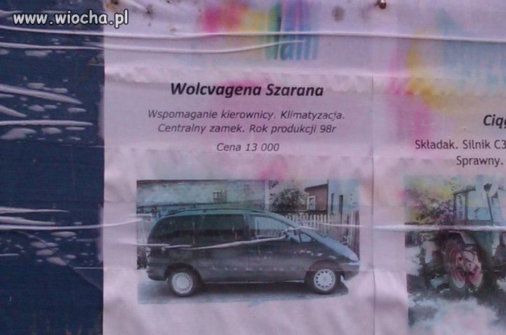 Ogłoszenie. Gdy to zobaczyłem padłem 