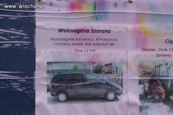 Ogłoszenie. Gdy to zobaczyłem padłem 