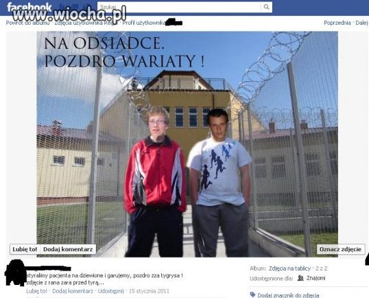 Na odsiadce, a najlepszy podpis pod zdjęciem.