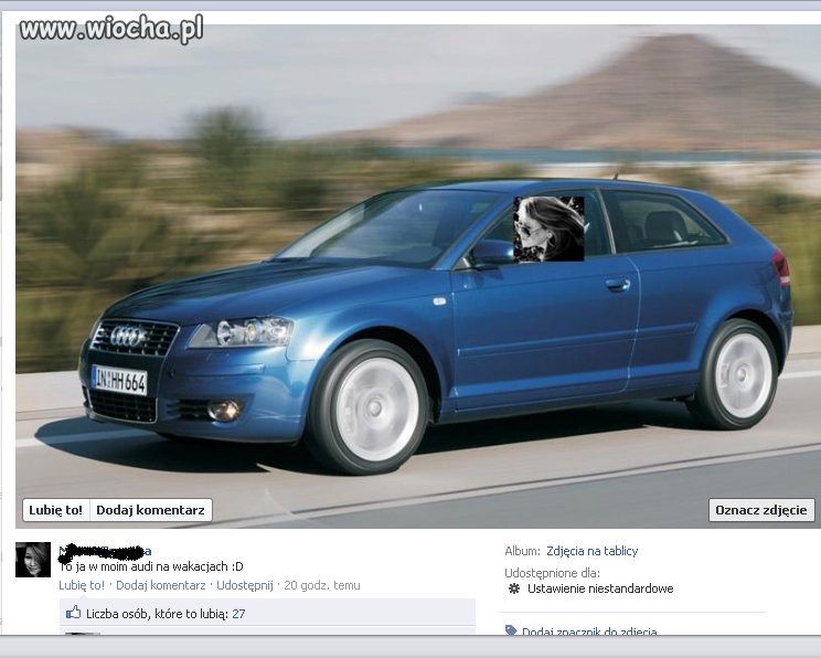 W Audi na wakacjach.
