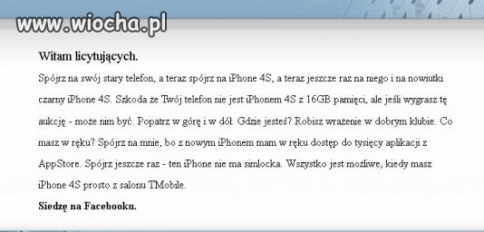 Jedna z aukcji allegro...