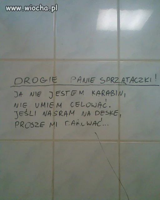 Apel do pań sprzątaczek